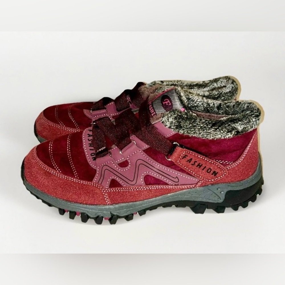 Red and Pink Hiking Shoes